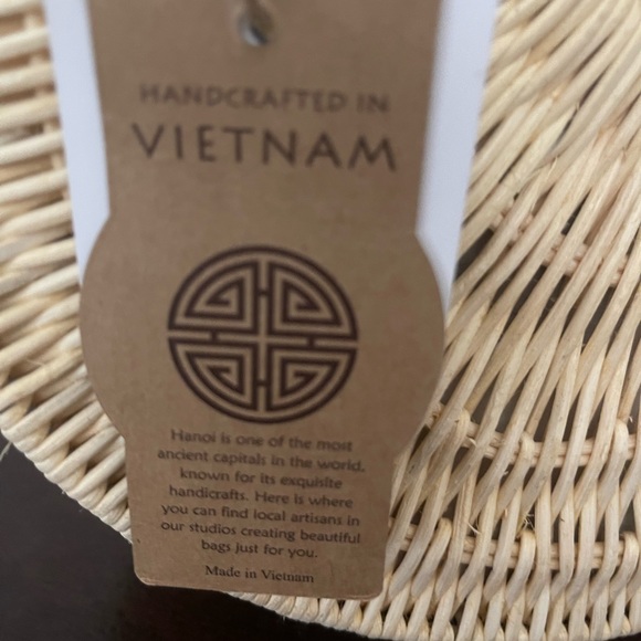 BASKET SATCHEL  Handle  Bag MADE IN VIETNAM Brand-New w/tags - Picture 7 of 8